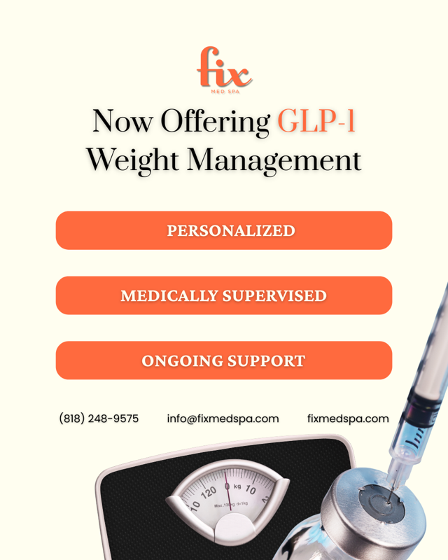 GLP-1 Weight Loss Consultations promotion at Fix Med Spa