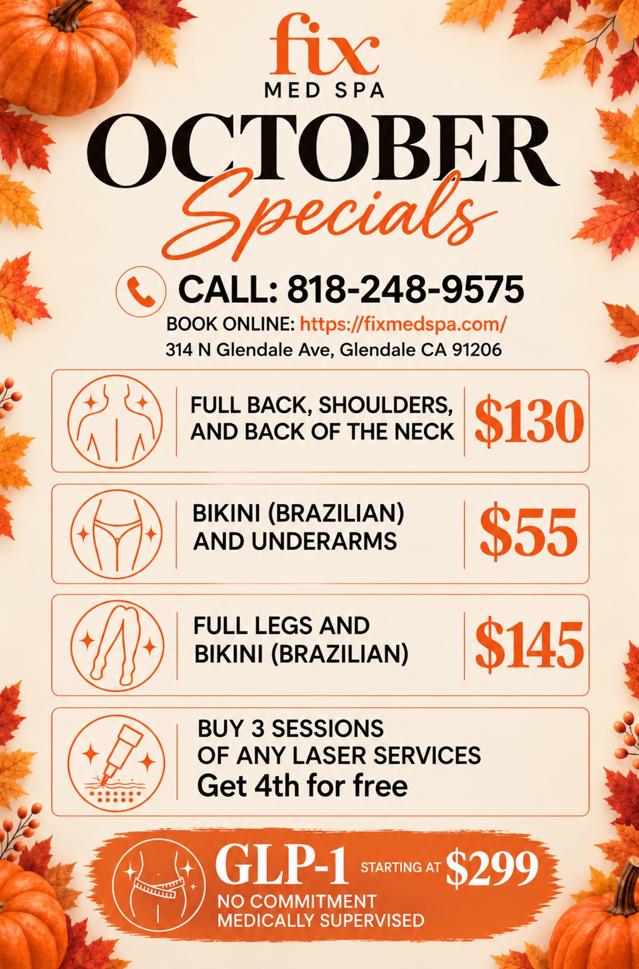 October Laser + GLP-1 Specials promotion at Fix Med Spa